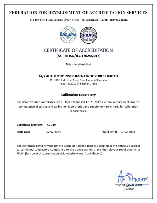 FDAS / ILAC-MRA Accreditation