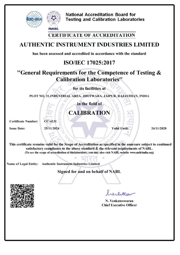 NABL Accreditation (ISO/IEC 17025:2017)