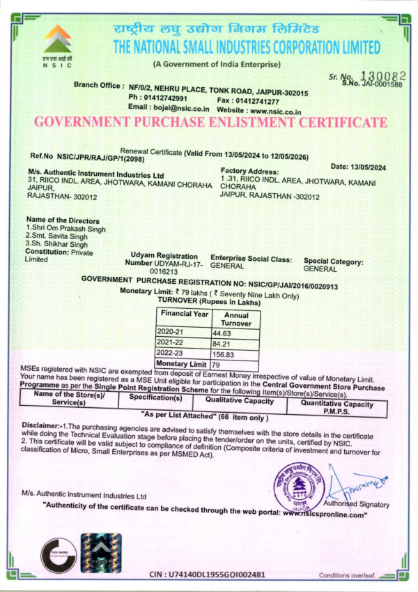 NSIC Government Purchase Enlistment